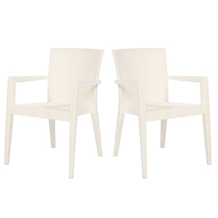 Montana Set Of 2 Stackable Armchair-White